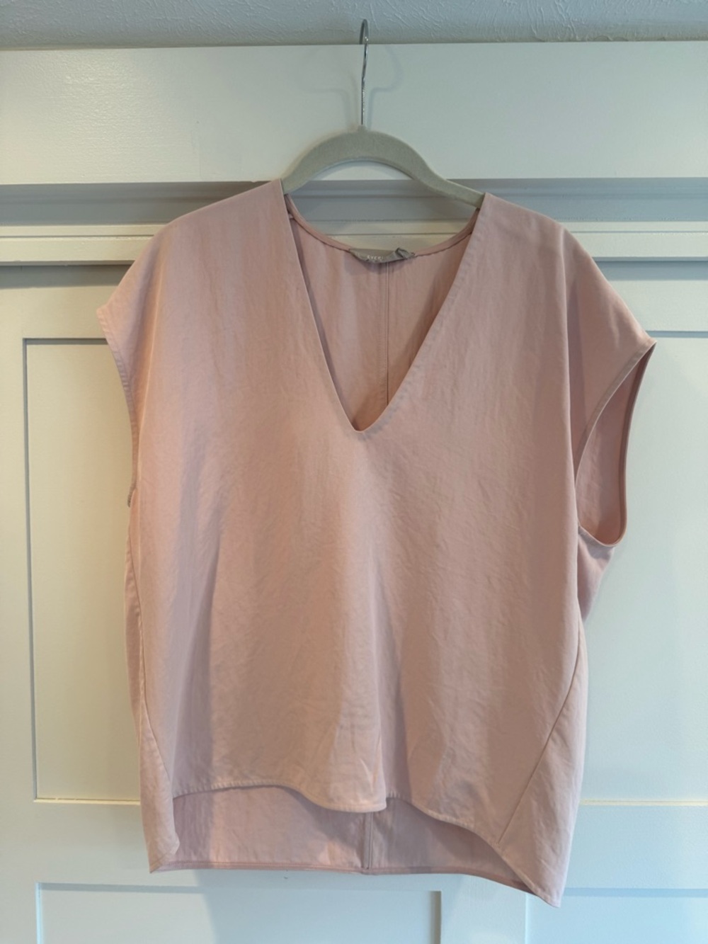 Everlane Blush V-Neck Cap Sleeve Tunic